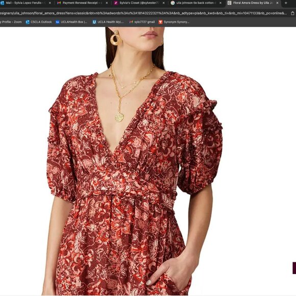 Ulla Johnson Floral Amora Dress in size 0 - Picture 4 of 6